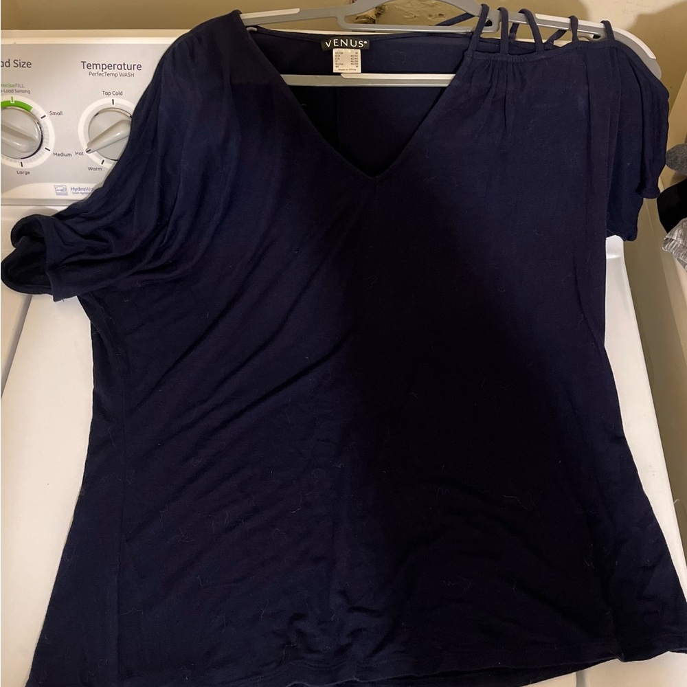 Venus Elegant Navy Women's Top - Picture 5 of 6